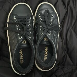 Gola Chunky Sole Thick Womens Baseline Mark Cox Black Sneaker Sz 9